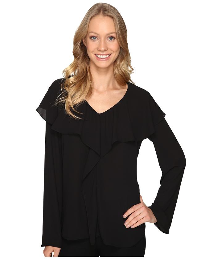 Karen Kane - Flare Sleeve Ruffle Blouse