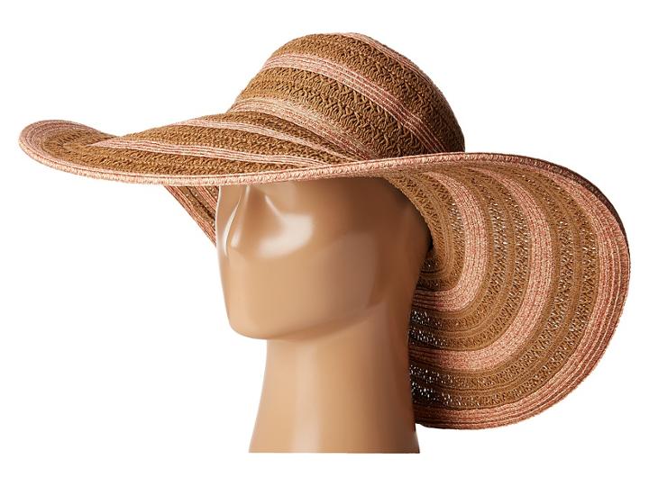 San Diego Hat Company - Ubl6489 Round Crown Stripe Ultrabraid Floppy Hat