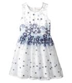 Nanette Lepore Kids - Embroidered Blue Floral Dress