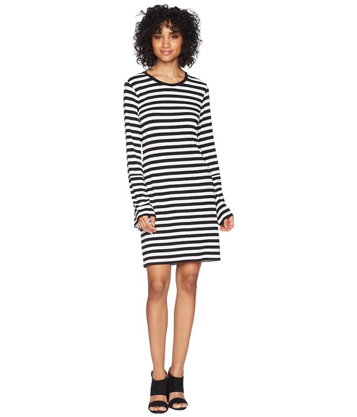 Michael Michael Kors - Flare Sleeve Striped Dress