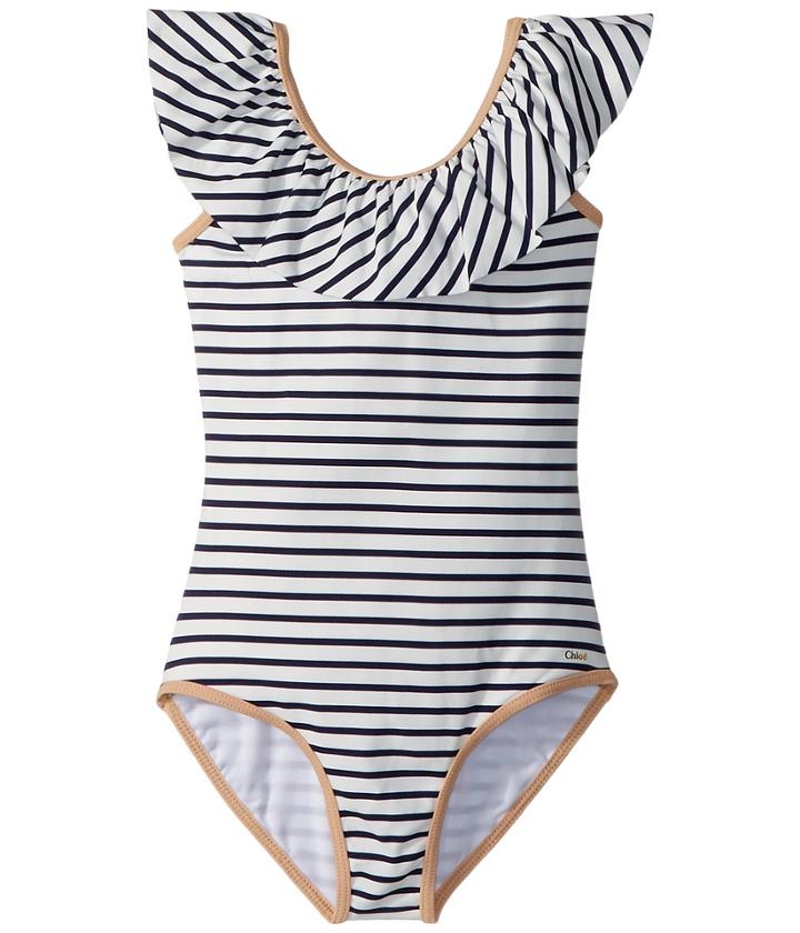 Chloe Kids - Striped One-piece Swimsuit