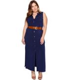 Michael Michael Kors - Plus Size Mj Sleeveless Maxi Shirtdress
