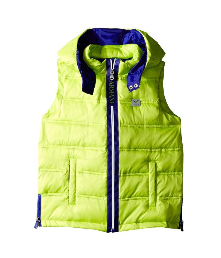Armani Junior - Puffer Vest With Blue Trim