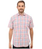 Thomas Dean &amp; Co. - Short Sleeve Woven Poplin Plaid W/ Texture