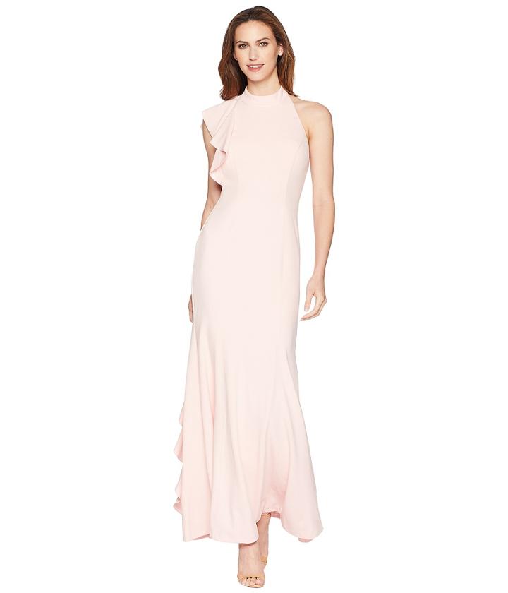 Adrianna Papell - Halter Ruffle Mermaid Dress
