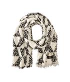 Scotch &amp; Soda - Chunky Patterned Scarf In Boucle Yarn