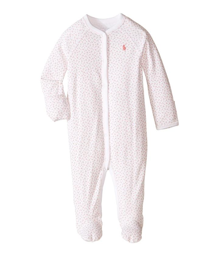 Ralph Lauren Baby - Interlock Floral One-piece Coveralls