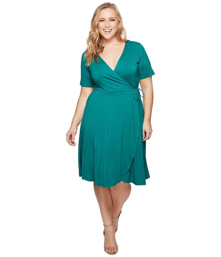 Kari Lyn - Plus Size Allison Faux Wrap Dress