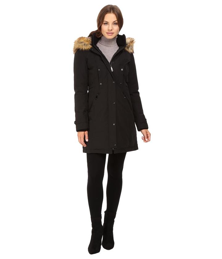 Vince Camuto - Faux Fur Trim And Lined Hooded Down Removable Trim L1721