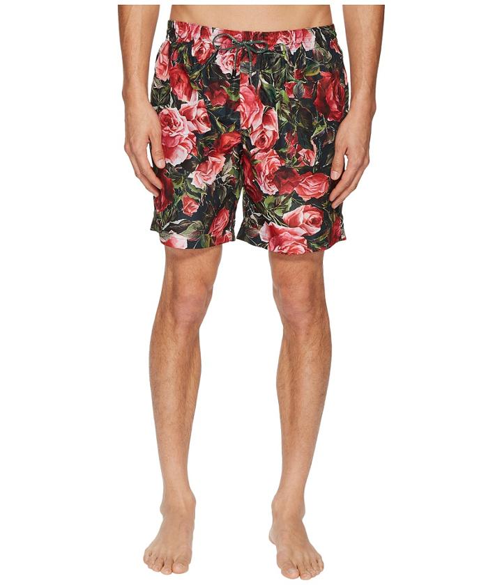 Dolce &amp; Gabbana - Mid Length Roseto Boxer W/ Bag