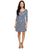 Karen Kane - 3/4 Sleeve Flared Godet Dress