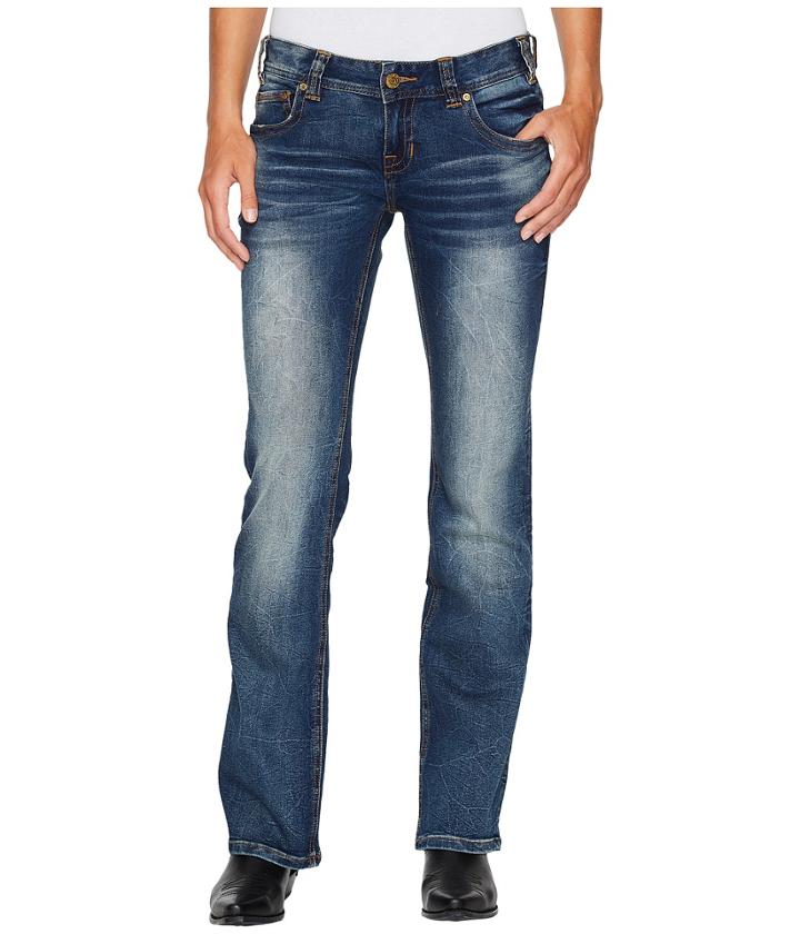 Rock And Roll Cowgirl - Low Rise Bootcut In Dark Vintage W0-4583