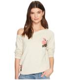 Lucky Brand - Embroidered Rose Sweatshirt