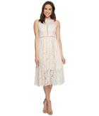 Adrianna Papell - Halter Lace Tea Length Party Dress