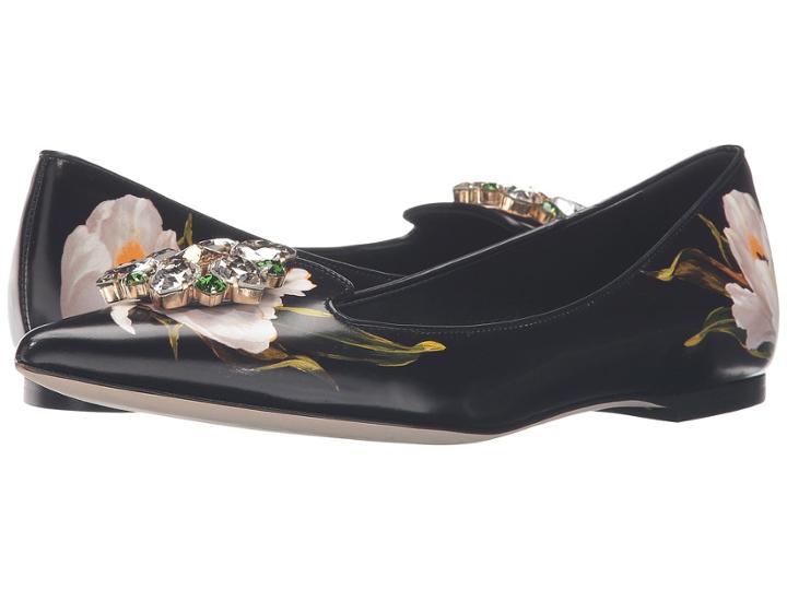 Dolce &amp; Gabbana - Tulip Print Leather Skimmer