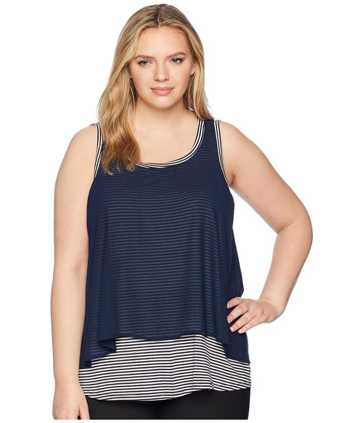 B Collection By Bobeau - Plus Size Sydney Stripe Tank Top