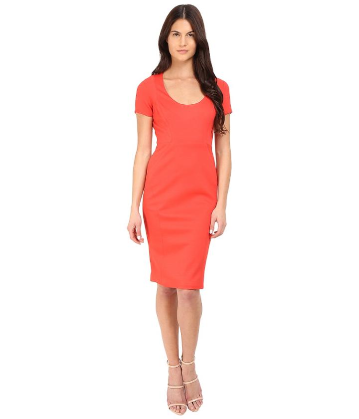 Zac Posen - Short Sleeve Fitted Sheath Dress
