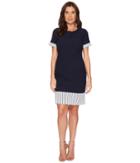 Ivanka Trump - Knit Short Sleeve Scalloped Neck Line Dress