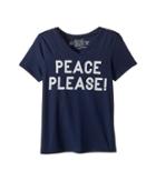 The Original Retro Brand Kids - Peace Please Short Sleeve Vintage Cotton V-neck