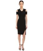 Yigal Azrou  L - Cold Shoulder Mini Stretch Dress