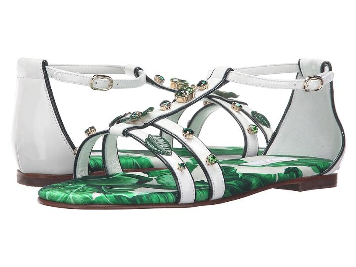 Dolce &amp; Gabbana Kids - Botanical Garden Jeweled Sandal