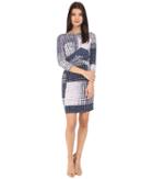 Donna Morgan - 3/4 Sleeve Knot Front Jersey Shift