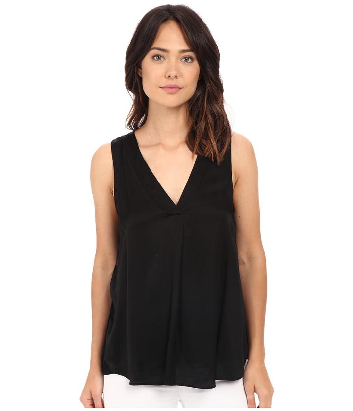 Heather - Woven Layered Split Tank Top