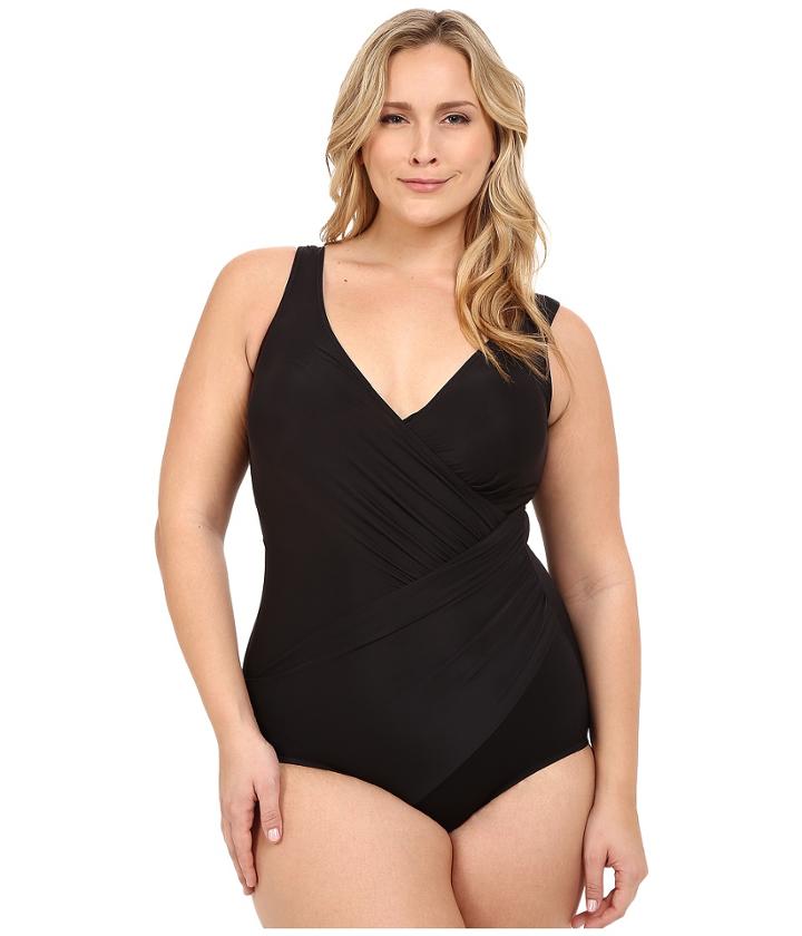 Miraclesuit - Plus Size Solid Oceanus One-piece