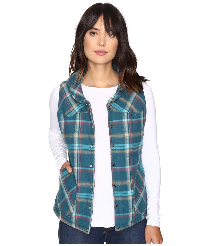 Stetson - Teal Ombre Plaid Quilted Vest