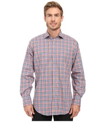 Thomas Dean &amp; Co. - Long Sleeve Woven Shirt Dobby Check
