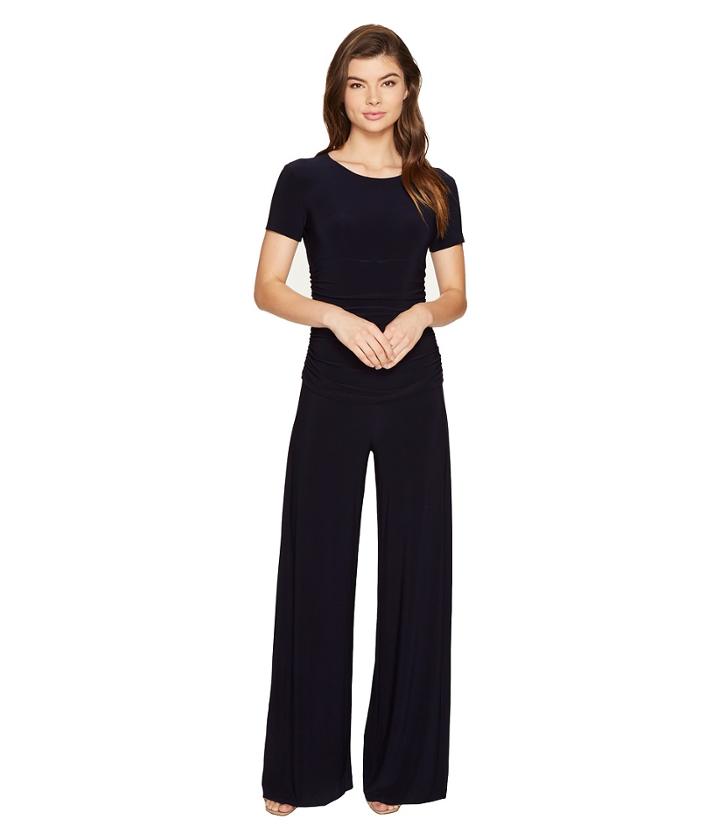 Kamalikulture By Norma Kamali - Short Sleeve Shirred Waist Jumpsuit