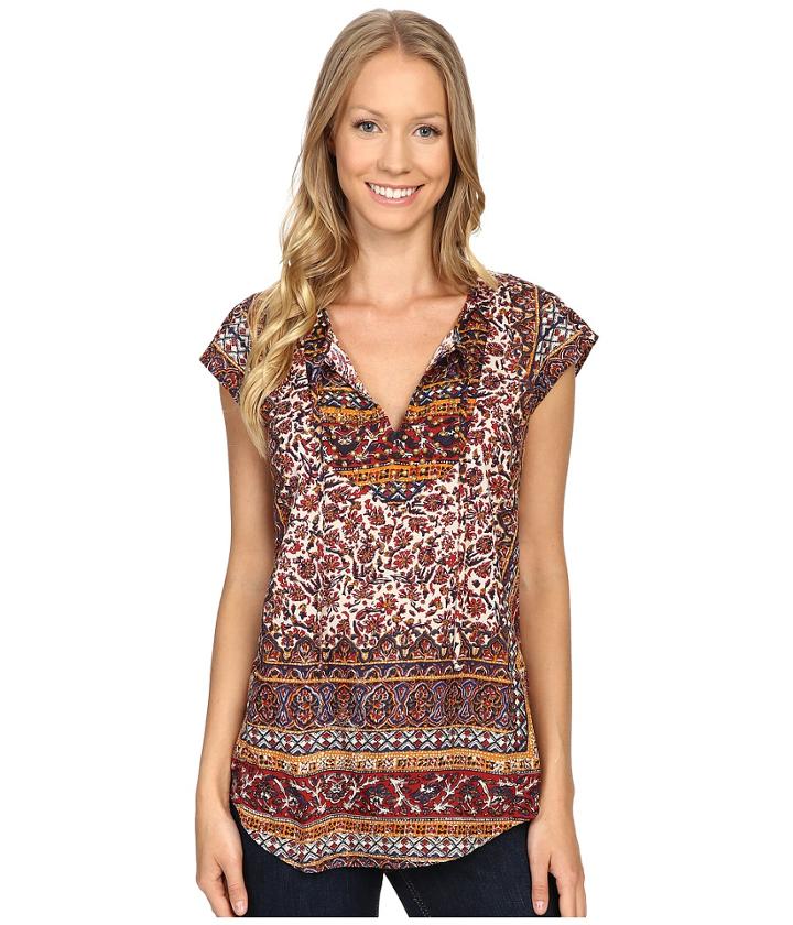 Lucky Brand - Border Print Top