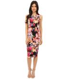 Donna Morgan - Sleeveless Crepe Bodycon Midi Dress With Cut Out
