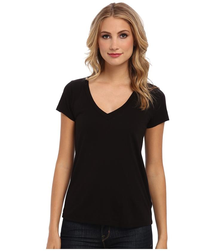 Lamade - Short-sleeve Low V-neck Boyfriend Tee