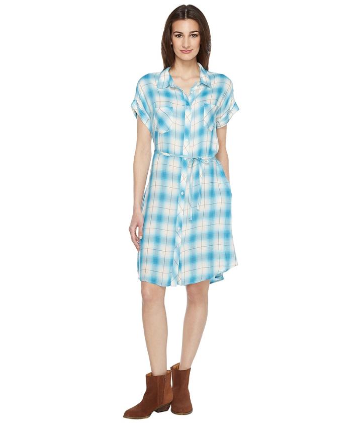 Stetson - 0901 Rayon Twill Plaid Western Shirtdress
