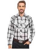 Roper - Embroidered 0303 Dark Night Plaid W/ Silver Lurex