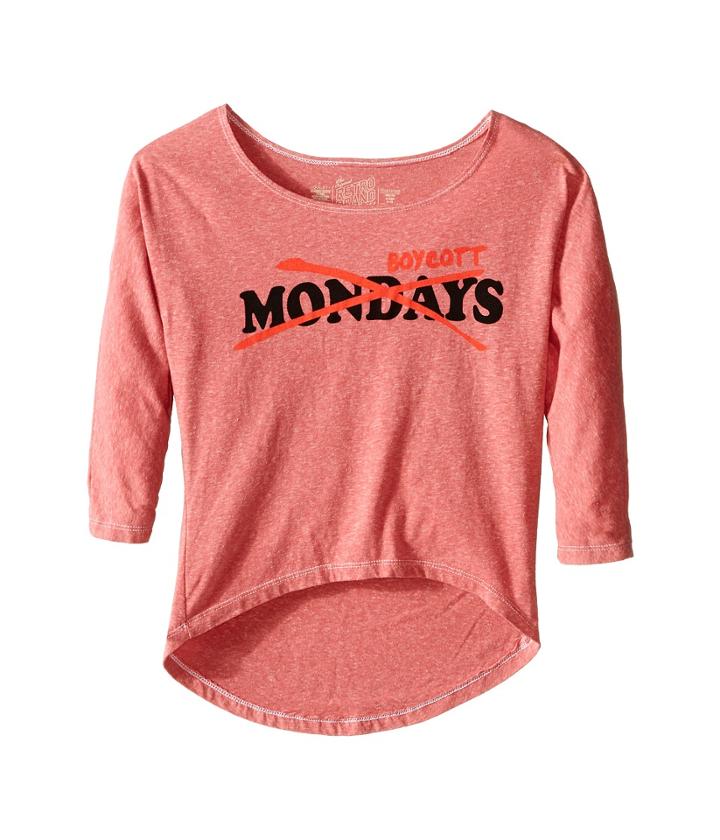 The Original Retro Brand Kids - Tri-blend Dolman Boycott Mondays Top