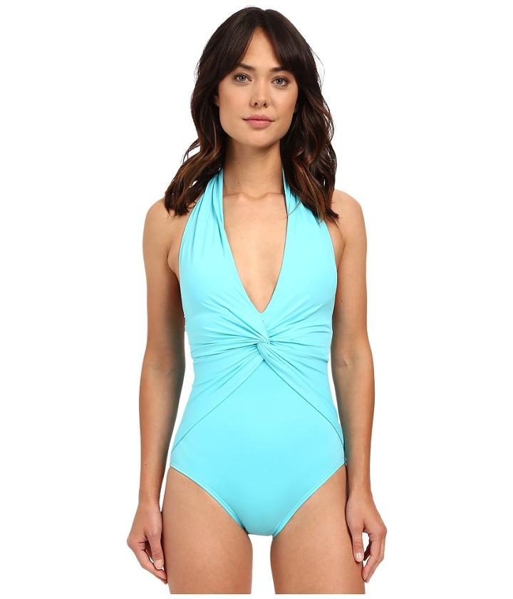 Michael Michael Kors - Bohemian Rhapsody Deep-v Twist Halter Maillot One-piece