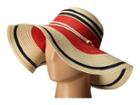 Lauren By Ralph Lauren - Paper Straw Blocked Stripe Sun Hat