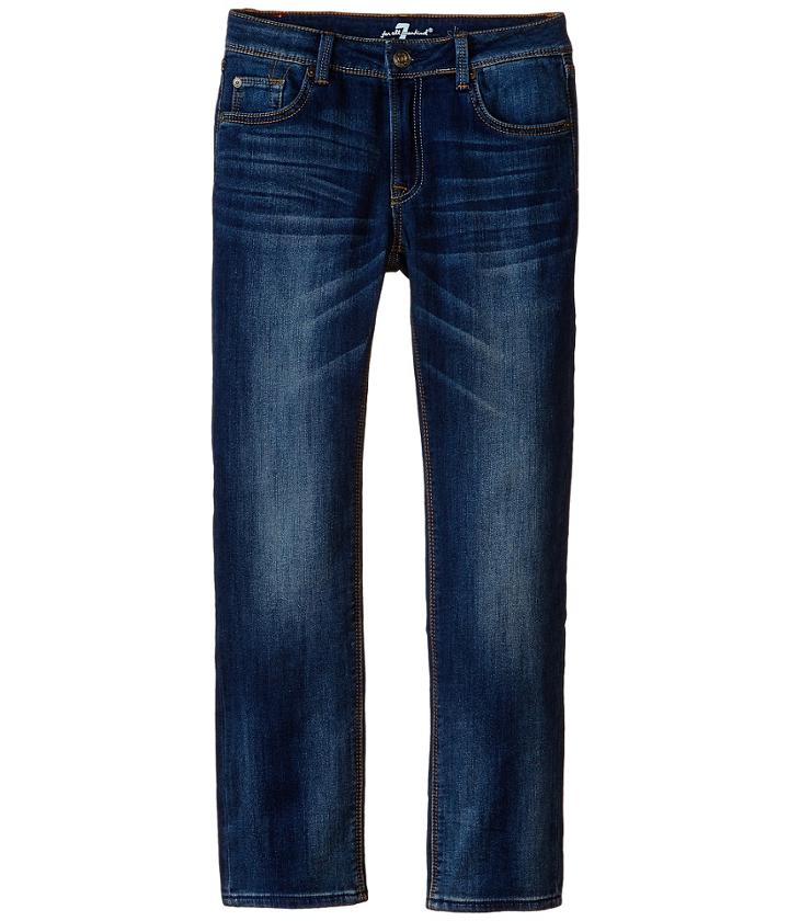7 For All Mankind Kids - Slim Straight Jeans In Heritage Blue