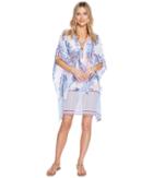 Tommy Bahama - Paisley Leaves Lace-up Tunic Cover-up