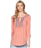 Roper - 1568 Solid Cotton Rayon Peasant Blouse
