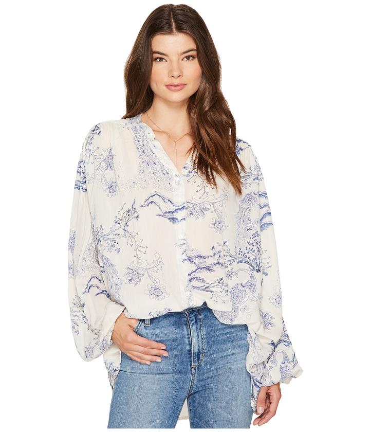 Free People - Metallic Blooms Top