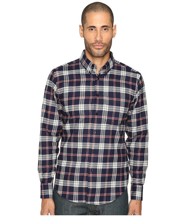 Naked &amp; Famous - Real Indigo Flannel Button Down