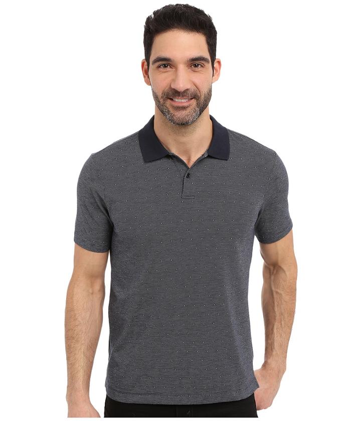 Perry Ellis - Two-button Jacquard Polo