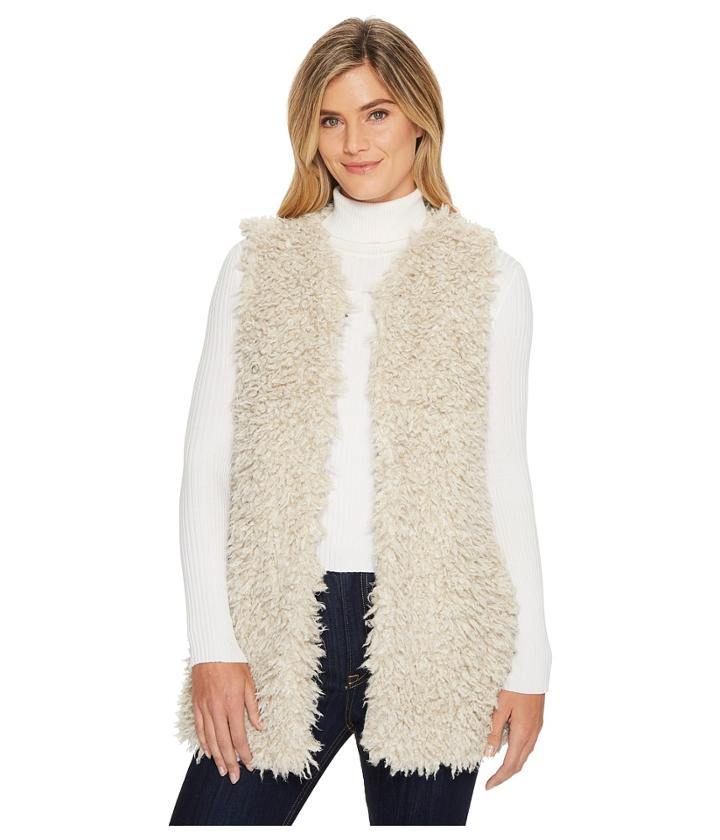 Dylan By True Grit - Adrija Pile Soft Cozy Vest With Side Pockets And Knit Lining
