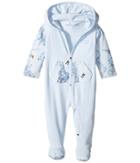 Versace Kids - Long Sleeve Footie W/ Hood Barocco Detail