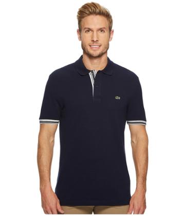 Lacoste - Short Sleeve 'semi Fancy' Petit Pique 2 Wires Slim