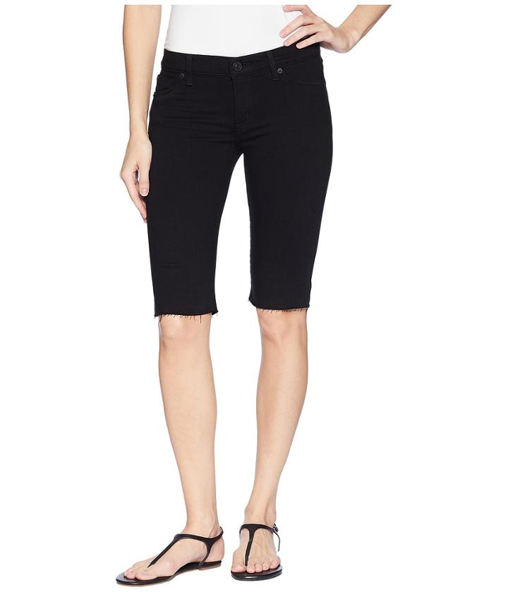 Hudson - Amelia Cut Off Knee Shorts In Black