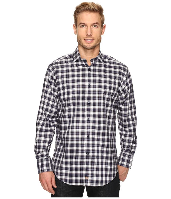 Thomas Dean &amp; Co. - Long Sleeve Classic Plaid Sport Shirt